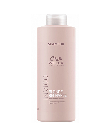Wella INVIGO Blond Recharge - Шампунь-нейтрализатор желтизны для холодных светлых оттенков 1000 мл - hairs-russia.ru